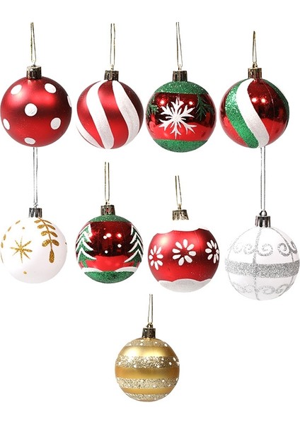 6 Adetpaket 6 cm Boyalı Noel Topu (Yurt Dışından)