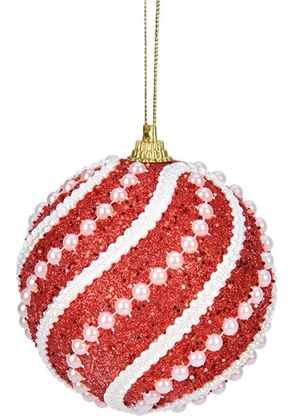 8cm Noel Topu Yılbaşı Ağacı Süslemesi (Yurt Dışından)