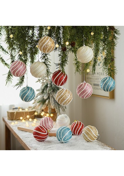 8cm Noel Topu Yılbaşı Ağacı Süslemesi (Yurt Dışından)