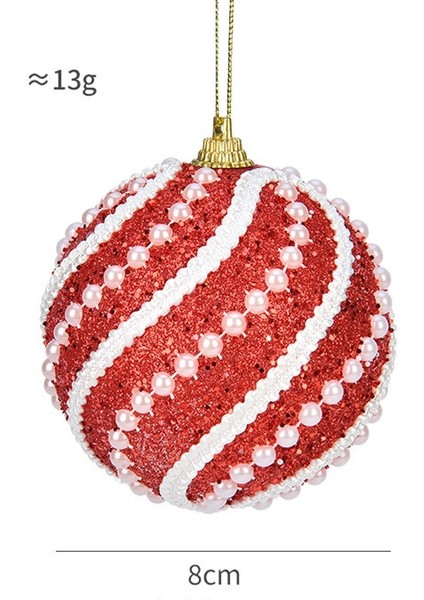 8cm Noel Topu Yılbaşı Ağacı Süslemesi (Yurt Dışından)