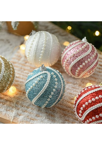 8cm Noel Topu Yılbaşı Ağacı Süslemesi (Yurt Dışından)