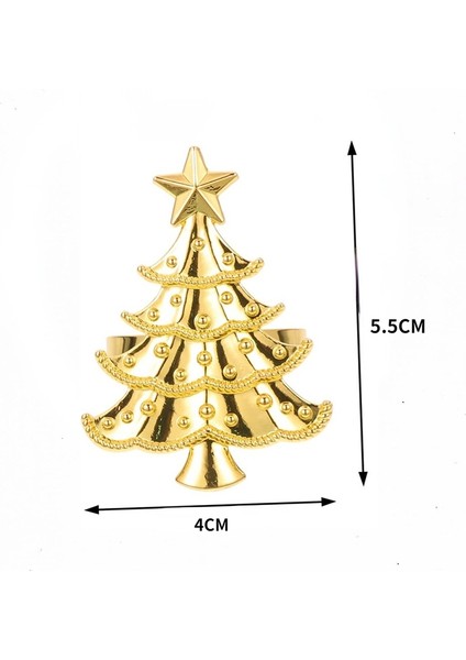 10 Adettorba Noel Ağacı Peçete Halkaları Metal Peçete Toka (Yurt Dışından) fırsatları