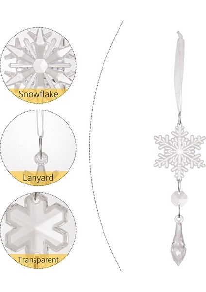 Noel Kar Tanesi Saçağı Kristal Kolye 5 Adettakım (Yurt Dışından) fırsatları