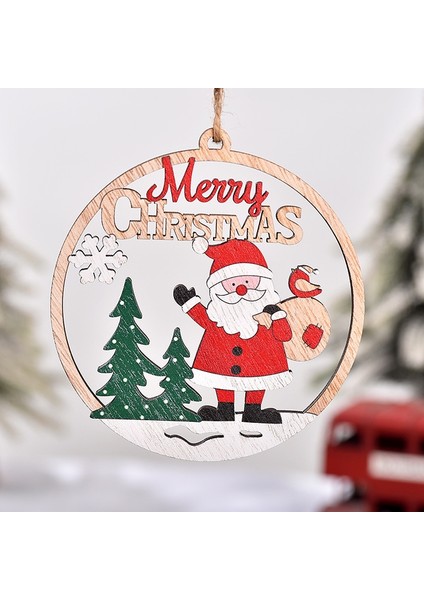 Noel Dekoratif Ahşap Kolye Hediye Noel Baba (Yurt Dışından) fırsatları