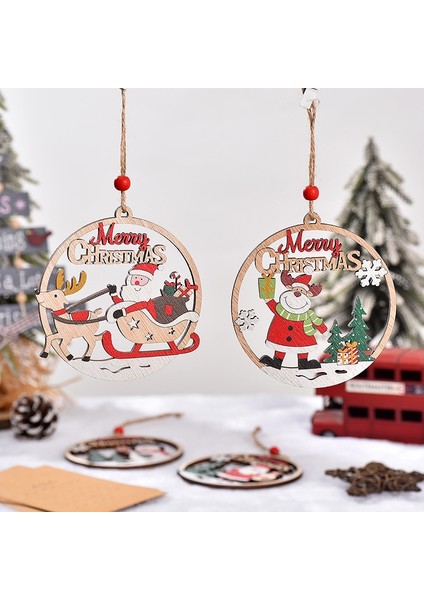 Noel Dekoratif Ahşap Kolye Kardan Adam (Yurt Dışından)