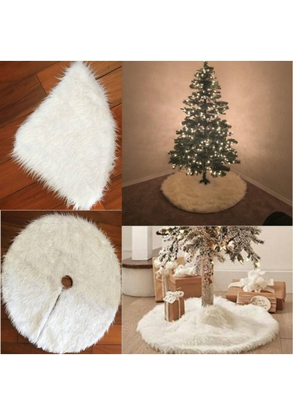 2 Adet Yılbaşı Ağacı Alt Dekorasyon Ağacı Etek Noel Peluş (Yurt Dışından)