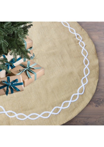 Noel Ağacı Önlük Jüt Kumaş Ağaç Etek (Yurt Dışından)