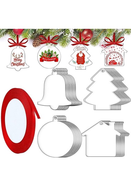10 Adet Şeffaf Akrilik Noel Dekorasyon Etiketleri Ev (Yurt Dışından) fiyatları