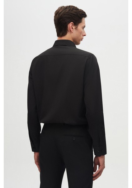 Ds Damat Slim Fit Siyah/beyaz Italyan Yaka Dar Kesim Klasik Kravatlık Uzun Kollu Kolay Ütülenebilir Nefes Alan 2'li Gömlek modelleri