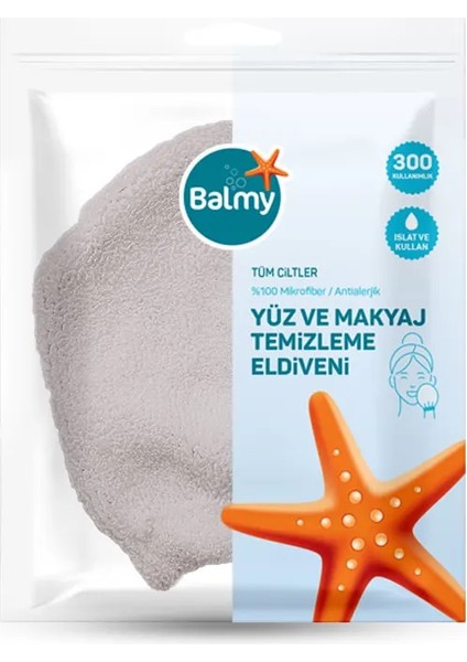 Yüz ve Makyaj Temizleme Eldiveni 300 Kullanım