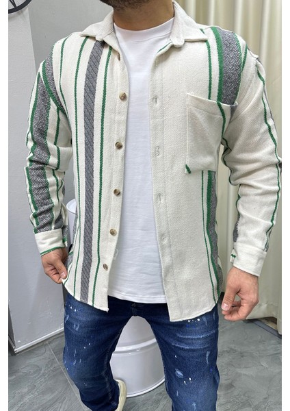 Bafatex Erkek Çizgili Oduncu Gömleği modelleri