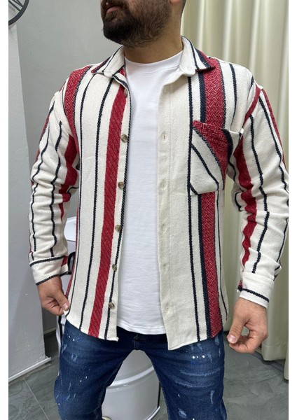 Bafatex Erkek Çizgili Oduncu Gömleği