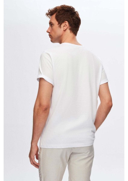 Slim Fit Beyaz 3'lü T-Shirt 4HC14ORTBN533