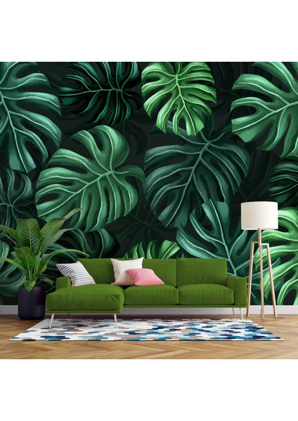 Botanik Bahçe Yaprak Duvar Kağıdı Baskı