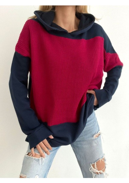 Kadın Kopüşonlu Triko Sweatshirt fiyatları