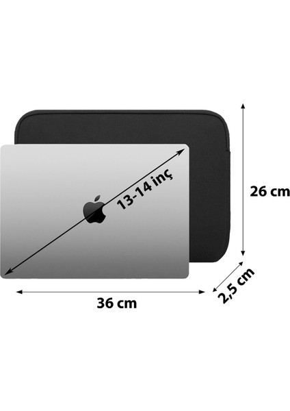 Laptop Çantası Su Geçirmez Leptop Çantası Notebook Çantası Su Geçirmez Macbook Kılıfı 13-13.3-14 Inç