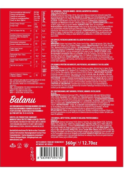 Granola Kolejenli 360 gr fiyatları
