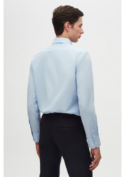 Ds Damat Slim Fit Lacivert/açık Mavi Italyan Yaka Dar Kesim Klasik Kravatlık Uzun Kollu Kolay Ütülenebilir Nefes Alan 2'li Gömlek indirimleri