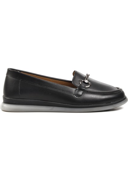 Siyah Kadın Loafer Ayakkabı