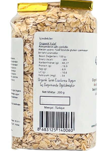 Organik Yulaf Ezmesi Katkısız Doğal 200 gr fiyatları