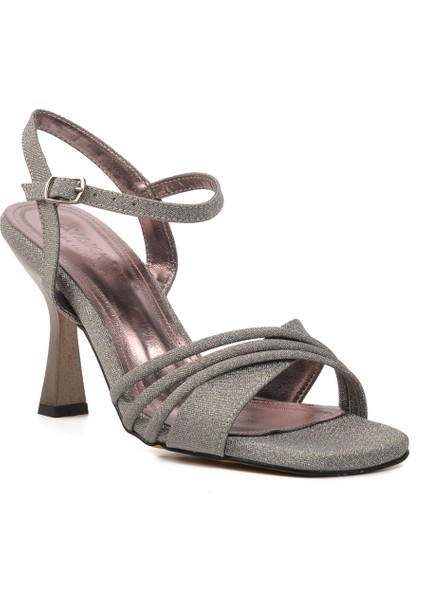 Platin Kadın Abiye Ayakkabı