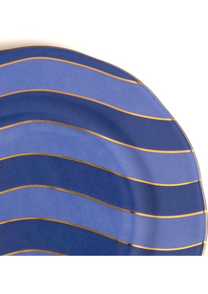 Emet Porselen Pasta Tabağı 20X20X2.4 cm Mavi indirimleri