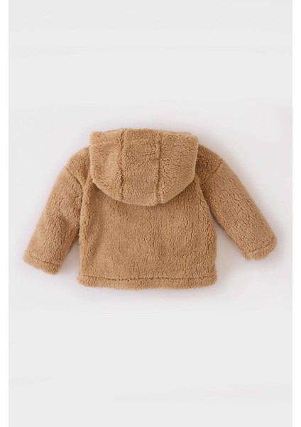 Erkek Bebek Kapüşonlu Baskılı Fermuarlı Pelüş Hırka E5465A524WN modelleri