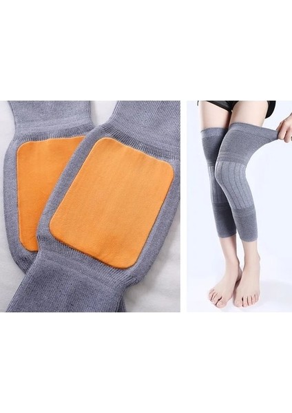 Orta Gri-Kadife Xxl 2 Adet Kış Sıcak Yün Kaşmir Bacak Isıtıcıları Kollu Kalın Polar Astarlı Diz Pedleri Brace Destek Koruma Koruyucu Uzun Termal Sararlar (Yurt Dışından)