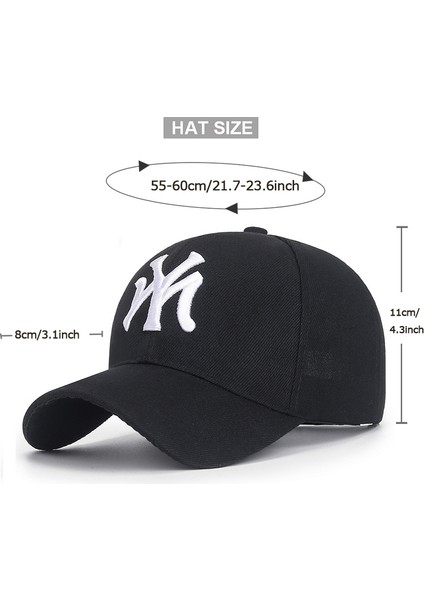 Moda Beyzbol Şapkaları Snapback Şapkalar Ayarlanabilir Açık Hava Spor Şapkaları Hip Hop Şapkaları Trend Düz Renkler - Seçenek Siyah (Yurt Dışından) fiyatları