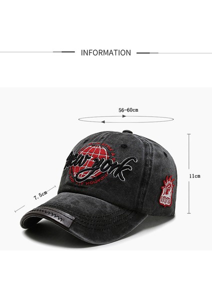 Yeni Eskitilmiş Pamuklu Yıkanmış Beyzbol Şapkası Kore Açık Hava Güneş Koruyucu Şapka Rahat ve Çok Yönlü Sokak Baharı - Seçenek Haki (Yurt Dışından) modelleri