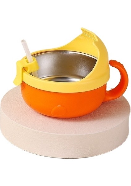 Tıpalı Çocuk Paslanmaz Çelik Bulaşık Yıkama Kabı, Dökülme Önleyici Kase, Bebek Bağımsız Beslenme, Ek Gıda Kabı, Bebek Eğitim Kabı (Yurt Dışından)