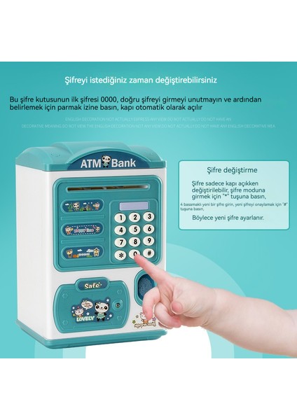 Çocuk Otomatik Algılama Para Rulo Simülasyonu Akıllı Parmak Izi Şifre Kumbarası (Yurt Dışından) fırsatları