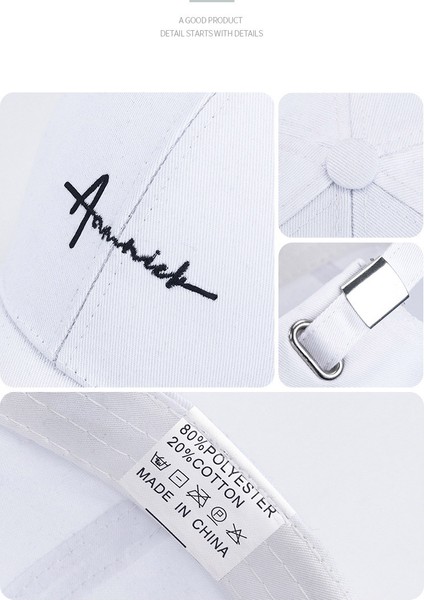 Şapka Kadın Kore Versiyonu Mektup Nakışlı Şapka Beyzbol Şapkası Internet Ünlü Spor Nefes Alabilir Şapka - Seçenek Beyaz - Ayarlanabilir (Yurt Dışından) modelleri