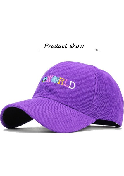 Ilkbahar Sonbahar Kadife Beyzbol Şapkaları Erkek Kadın Vintage Astroworld Harf Işlemeli Şapka Seçenek-Bej (Yurt Dışından) indirimleri