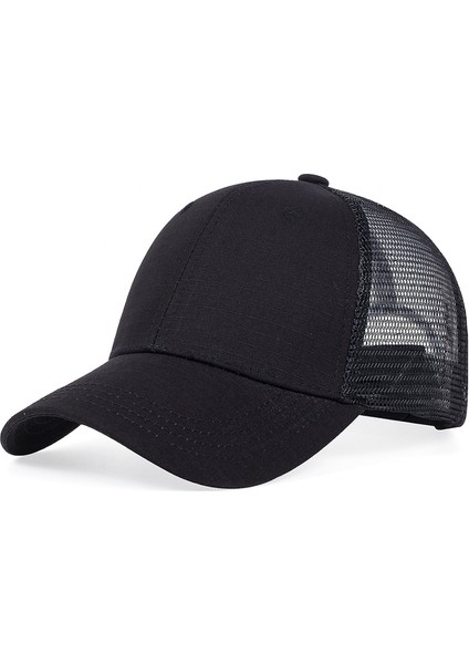 Erkekler Kadınlar Için Mesh Yaz Güneş Şapkası Şapkaları Ayarlanabilir Beyzbol Şapkası Erkek Kamyoncu Şapkaları Kamuflaj Orman Taktik - Seçenek Siyah (Yurt Dışından) modelleri