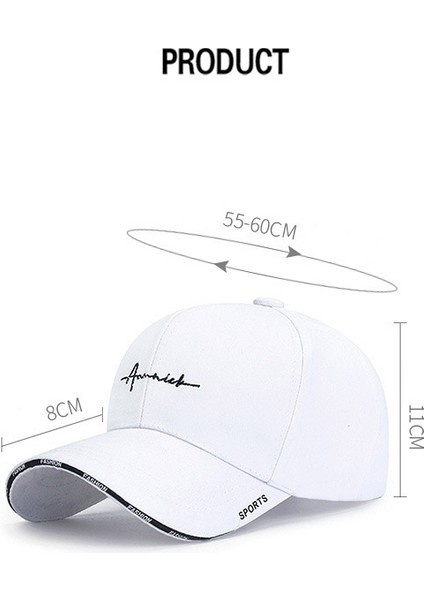 Şapka Kadın Kore Versiyonu Mektup Nakışlı Şapka Beyzbol Şapkası Internet Ünlü Spor Nefes Alabilir Şapka -Seçenek Siyah-Ayarlanabilir (Yurt Dışından) fırsatları
