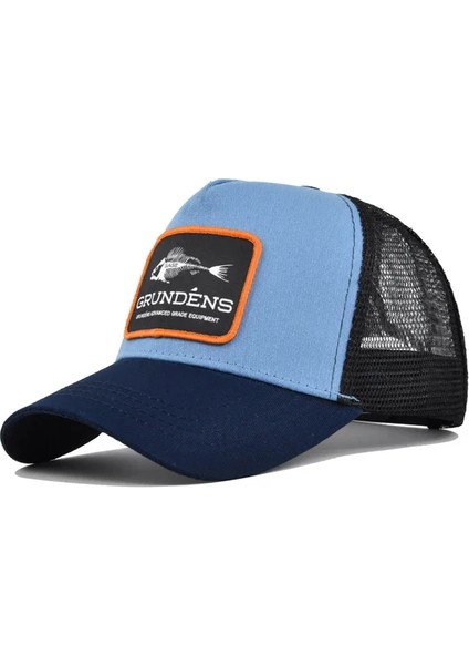 Bahar Erkek Şapkaları Kadınlar Için Beyzbol Şapkaları Yaz Nefes Alabilen Snapback Örgü Şapkalar Balık Yama Işlemeli - Seçenek Bluednavyy (Yurt Dışından)