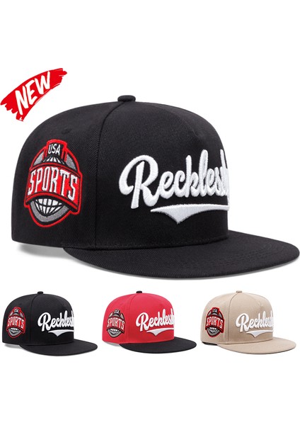 2024 Yeni Moda Reeklessly Usa Nakış Erkek Kadın Beyzbol Şapkaları Hip Hop Spor Rahat Kamyoncu Şapkaları - Seçenek Kırmızı-Ayarlanabilir (Yurt Dışından) fiyatları