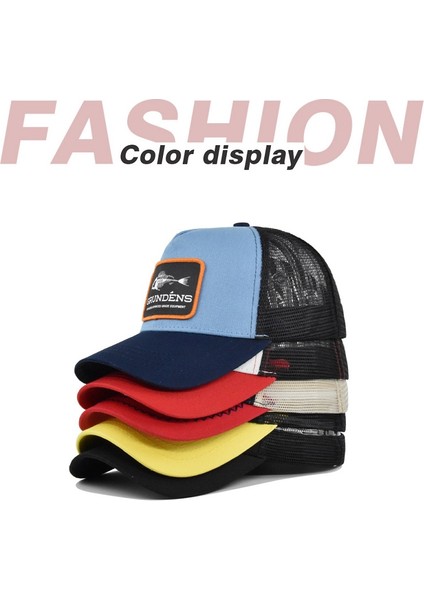 Bahar Erkek Şapkaları Kadınlar Için Beyzbol Şapkaları Yaz Nefes Alabilen Snapback Örgü Şapkalar Balık Yama Işlemeli - Seçenek Siyah (Yurt Dışından) fiyatları
