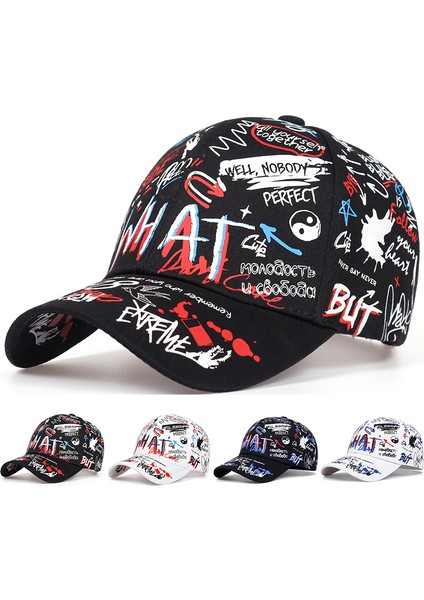 Mektup Baskılı Snapback Beyzbol Şapkaları Ilkbahar ve Sonbahar Açık Hava Ayarlanabilir Günlük Şapkalar Güneş Kremi - Seçenek Siyah-Ayarlanabilir (Yurt Dışından) fırsatları