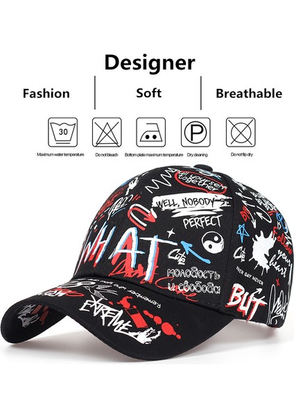 Mektup Baskılı Snapback Beyzbol Şapkaları Ilkbahar ve Sonbahar Açık Hava Ayarlanabilir Günlük Şapkalar Güneş Kremi - Seçenek Siyah-Ayarlanabilir (Yurt Dışından) indirimleri