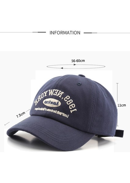 Kore Retro Beyzbol Şapkası Kadın Sonbahar Kış Çok Yönlü Ins Sokak Harf Işlemeli Şapkalar Yaz - Seçenek Haki (Yurt Dışından) fırsatları