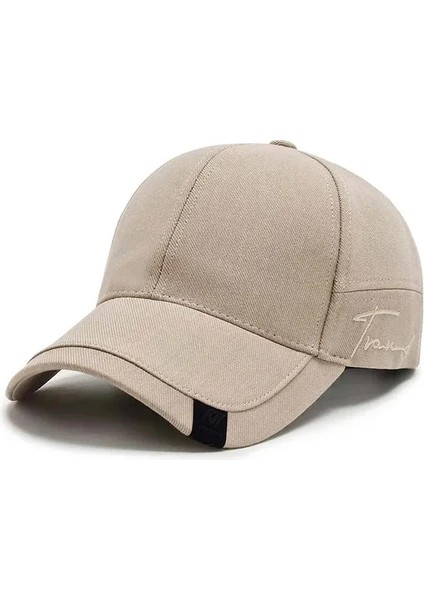 Yan Harf Nakışlı Snapback Beyzbol Şapkaları Ilkbahar ve Sonbahar Açık Hava Ayarlanabilir Günlük Şapkalar - Seçenek Khaki (Yurt Dışından)