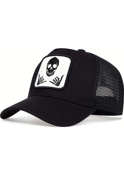 Kafatası Parmak 666 Nakışlı Beyzbol Filesi Şapkaları Bahar ve Yaz Açık Hava Ayarlanabilir Günlük Şapkalar - Seçenek Beyaz (Yurt Dışından) indirimleri