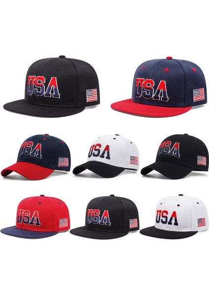 2024 Yeni Moda Fastball Şapka Klasik Abd Işlemeli Amerikan Bayrağı Beyzbol Şapkaları Erkekler Kadınlar Için Snapback - Seçenek Kırmızı (Yurt Dışından) modelleri