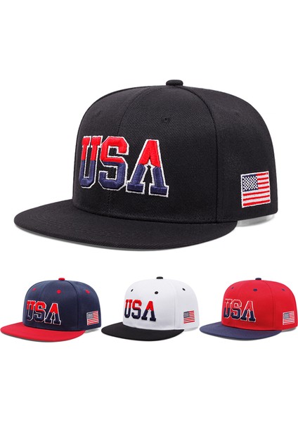 2024 Yeni Moda Fastball Şapka Klasik Abd Işlemeli Amerikan Bayrağı Beyzbol Şapkaları Erkekler Kadınlar Için Snapback - Seçenek Kırmızı (Yurt Dışından) fırsatları
