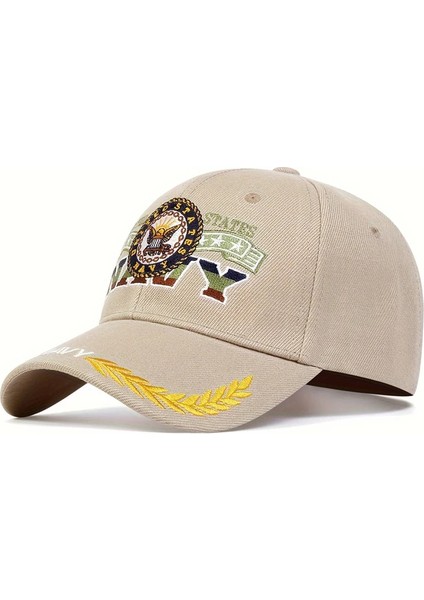 Navy Kartal Nakışlı Snapback Beyzbol Şapkaları Ilkbahar ve Sonbahar Açık Hava Ayarlanabilir Günlük Şapkalar - Seçenek Haki (Yurt Dışından)