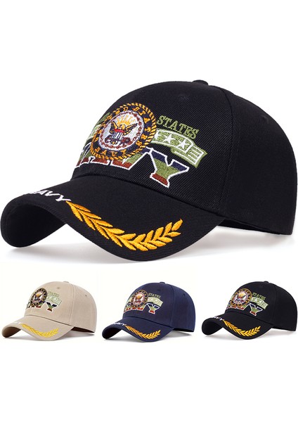 Navy Kartal Nakışlı Snapback Beyzbol Şapkaları Ilkbahar ve Sonbahar Açık Hava Ayarlanabilir Günlük Şapkalar - Seçenek Haki (Yurt Dışından) modelleri