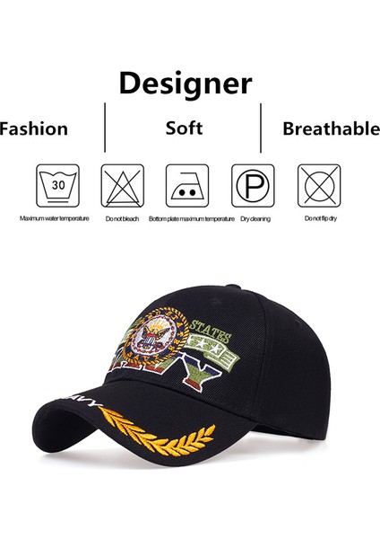 Navy Kartal Nakışlı Snapback Beyzbol Şapkaları Ilkbahar ve Sonbahar Açık Hava Ayarlanabilir Günlük Şapkalar - Seçenek Haki (Yurt Dışından) fırsatları