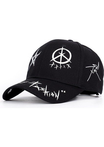 2024 Yeni Harf Desenli Baskılı Snapback Beyzbol Şapkaları Ilkbahar ve Sonbahar Açık Hava Ayarlanabilir - Seçenek Beyaz - Ayarlanabilir (Yurt Dışından) fırsatları